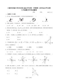 浙江省金华市兰溪市实验中学共同体2024-2025学年八年级上学期期中测试数学试卷