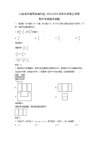 2023-2024学年山东省济南市东南片区九年级(上)期中数学试卷(解析版)