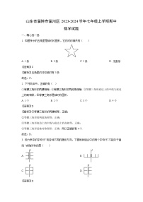 2023-2024学年山东省淄博市淄川区七年级(上)期中数学试卷(解析版)