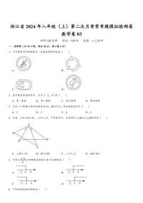 浙江省2024年八年级(上)第二次月考(12月份)常考题模拟检测数学卷03(含解析)
