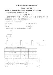 河北省保定市第十三中学2024—2025学年九年级(上)期中检测数学试卷(含答案)