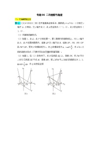 全国通用  中考数学 二次函数压轴题专题练习 06角度问题（不含答案版）