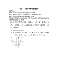 全国通用  中考数学 二次函数压轴题专题练习 14相似三角形存在性问题（不含答案版）