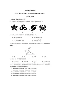山西省实验中学2022-2023学年第二学期期中质量监测八年级数学试卷