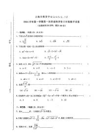 上海市宝山实验学校2024-2025学年八年级+上学期数学期中测试卷