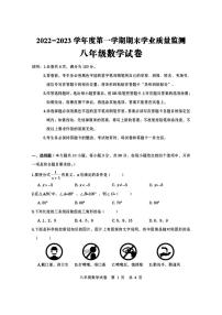 广东省汕尾市海丰县2022-2023学年八年级上学期期末考试数学试题（含答案）