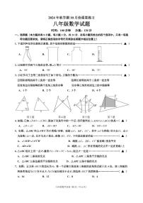 江苏盐城盐都区第一共同体2024年八年级上学期10月月考数学试题（含答案）
