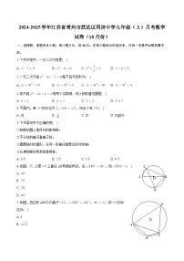 江苏省常州市同济中学2024-2025学年九年级上学期10月月考数学试卷