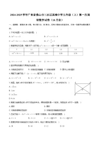 广东省佛山市三水区西南中学2024-2025学年九年级上学期第一次调研数学试卷（10月份）