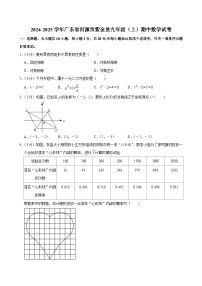 广东省河源市紫金县2024-2025学年九年级上学期11月期中数学试题