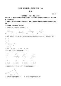 河南省安阳市林州市第十一中学2023-2024学年七年级下学期第一次阶段自评(A)数学试题(无答案)