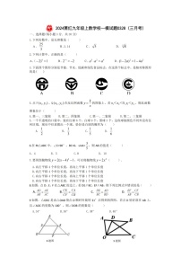 黑龙江省哈尔滨市2024萧红中学九年级下数学校一模试题（三月数学考试）