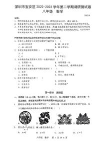 广东省深圳市宝安区2022-2023学年八年级下学期期末考试数学试卷（含答案）