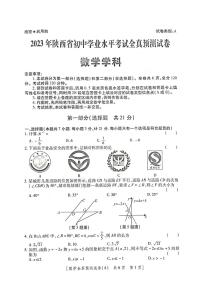 陕西省西安市莲湖区2023年九年级中考五校联考模拟测试数学 试题（含答案）