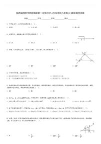 陕西省西安市西安高新第一中学2023-2024学年八年级(上)期末数学试卷(含解析)