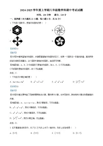 广西南宁市广西大学附属中学2024-2025学年八年级上学期数学期中考试试题（解析版）-A4