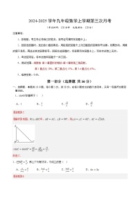 九年级数学第三次月考卷（湘教版）2024+2025学年初中上学期第三次月考