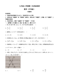 安徽省蚌埠市五河县九年级联考2024-2025学年九年级上学期11月期中数学试题(无答案)