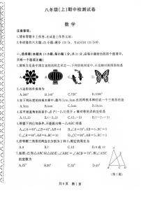 辽宁大连高新区2023-2024学年八年级上学期数学期中测试卷（含答案）