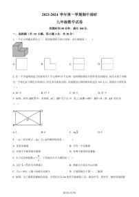 广东省深圳市福田区外国语学校2023-2024学年九年级上学期期中数学试题（原卷版+解析版）