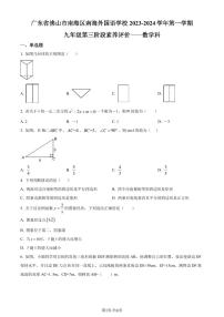 广东省佛山市南海外国语学校2023-2024学年九年级上学期第三次月考数学试题（原卷版+解析版）