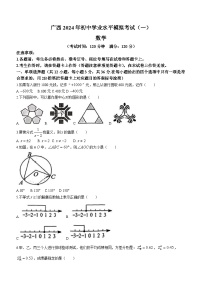 2024年广西钦州市部分学校九年级下学期适应性中考一模考试数学模拟试题(无答案)