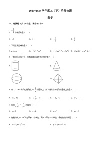 黑龙江省哈尔滨市荣智学校2023-2024学年九年级下学期月考数学试题（含解析）