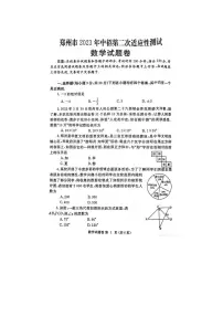 2023年河南郑州二模中考数学试题（含答案）