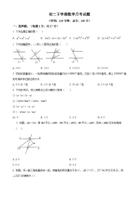 黑龙江省大庆市肇源县五校联考2023-2024学年七年级下学期月考数学试题