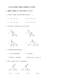 2023-2024学年度第一学期杭州八年级数学第一次月考试卷（含答案）