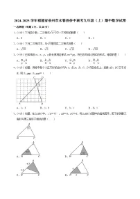 福建省泉州市永春县侨中联考2024-2025学年九年级上学期期中数学试卷