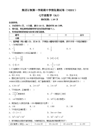 河南省安阳市内黄县实验中学2024-2025学年七年级上学期期中考试数学试卷