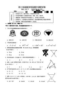 北京市朝阳区北京中学2024-2025学年八年级上学期期中考试数学试卷