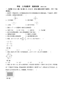 辽宁省大连市中山区第三十九中学2024-2025学年九年级上学期期中考试数学试卷(无答案)