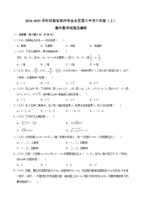 河南省郑州市金水区第八中学2024-2025学年八年级上学期 期中考试数学试卷
