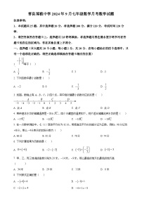 山东省菏泽市曹县博雅中学2024-—2025学年上学期七年级10月月考数学试题（原卷版）