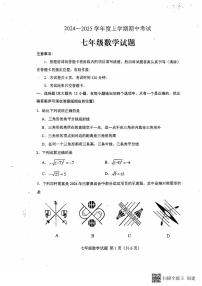 山东省泰安市肥城市2024-2025学年七年级上学期11月期中考试数学试题