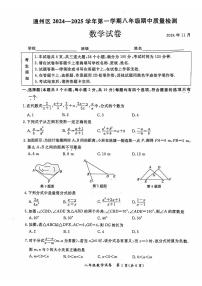 北京市通州区2024--2025学年八年级上学期期中考试九年级数学试卷