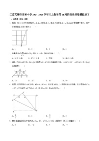 江苏无锡市东林中学2024-2025学年八上数学第11周阶段性训练模拟练习【含答案】