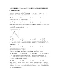 江苏无锡市东林中学2024-2025学年八上数学第12周阶段性训练模拟练习【含答案】