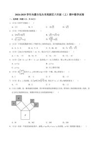 2024～2025学年内蒙古包头市高新区八年级(上)期中数学试卷(含答案)