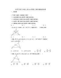 初中数学北师大版（2024）九年级上册4 探索三角形相似的条件当堂达标检测题