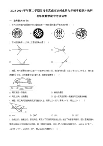 甘肃省武威市凉州区永昌九年制学校联片教研2023-2024学年七年级下学期4月期中数学试题（原卷版+解析版）
