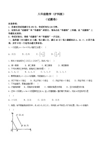 安徽省六安市舒城县仁峰学校2024-2025学年上学期八年级11月月考数学试题(无答案)