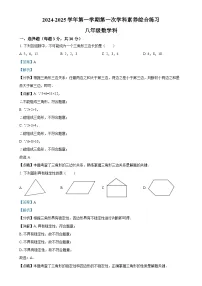 广东省江门市蓬江区杜阮镇杜阮中心初级中学2024-2025学年八年级上学期第一次月考数学试题（解析版）-A4