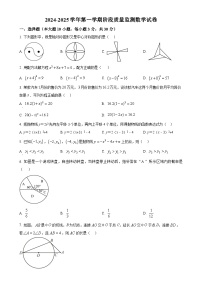 广东省珠海市容闳中学2024—2025学年上学期九年级期中考试数学试卷（原卷版）-A4