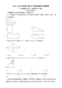 四川省成都市某校2024-2025学年九年级上学期10月月考数学试题（原卷版）-A4