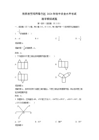 2024年陕西省宝鸡市陈仓区初中学业水平考试模拟数学试卷(解析版)