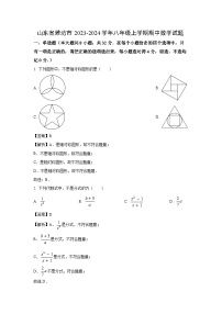 2023~2024学年山东省潍坊市八年级(上)期中数学数学试卷(解析版)