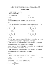 2023~2024学年山东省德州市乐陵市九年级(上)期中数学试卷(解析版)